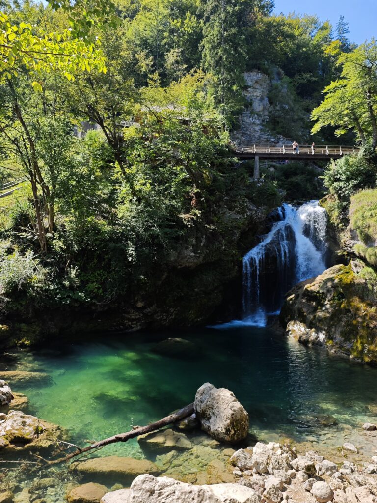 Vintgar Klamm Wasserfall - der Šum-Wasserfall